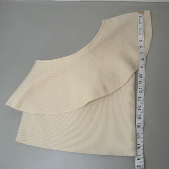 Wilfred Cream One-Shoulder Knit Top | Never Worn | Adorable Fit - Size M - Picture 10 of 10
